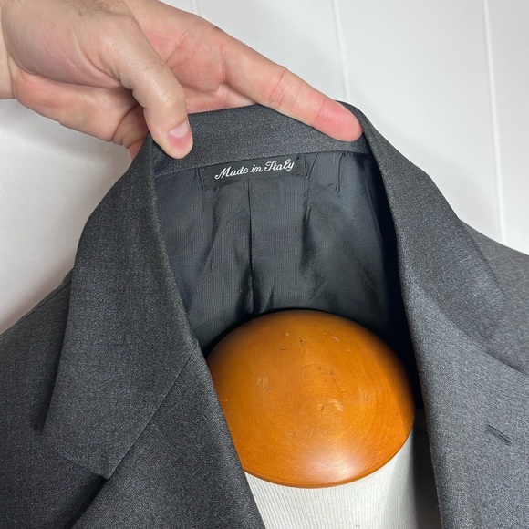 Pal Zileri REDA Super 100s Charcoal Wool Blazer - Picture 6 of 12